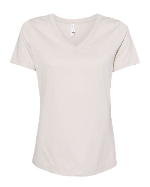Ladies Heathered Soft Jersey Relaxed V-Neck T-shirt