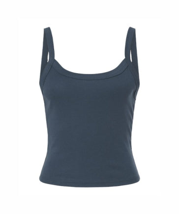 Ladies Micro Rib Spaghetti Strap Tank