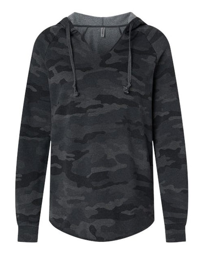 Ladies Wave Wash Hooded Sweatshirt