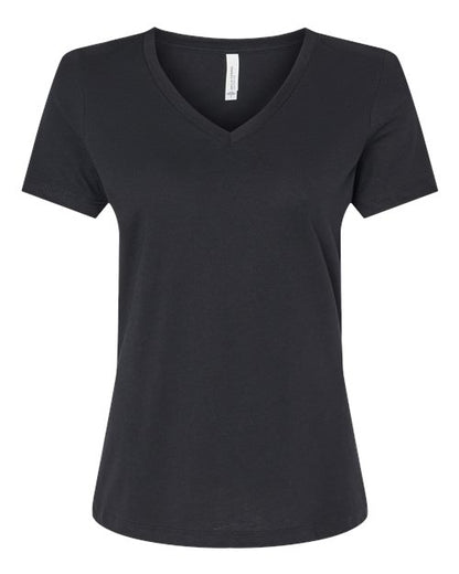 Ladies Heathered Soft Jersey Relaxed V-Neck T-shirt