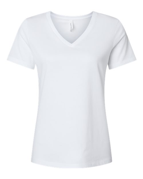 Ladies Heathered Soft Jersey Relaxed V-Neck T-shirt