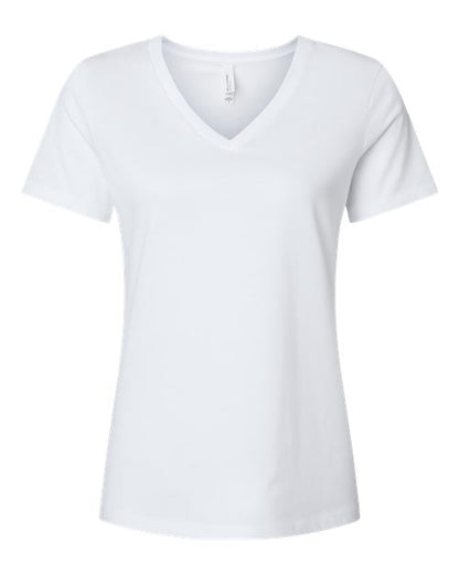 Ladies Heathered Soft Jersey Relaxed V-Neck T-shirt