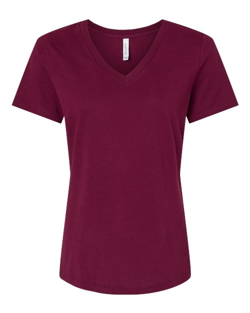 Ladies Soft Jersey Relaxed V-Neck T-shirt