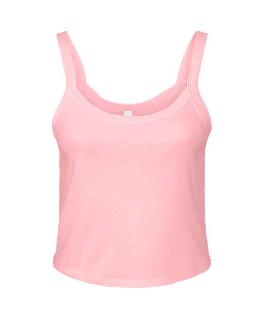 Ladies Micro Rib Spaghetti Strap Tank