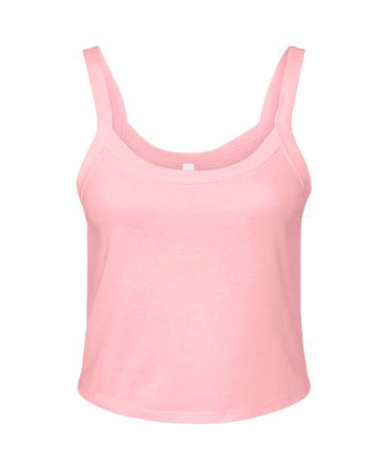 Ladies Micro Rib Spaghetti Strap Tank
