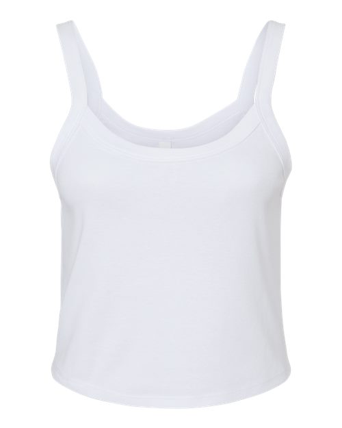 Ladies Micro Rib Spaghetti Strap Tank