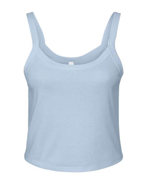 Ladies Micro Rib Spaghetti Strap Tank