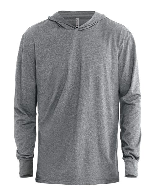Soft CVC Hooded Long Sleeve T-shirt