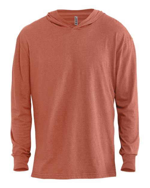 Soft CVC Hooded Long Sleeve T-shirt