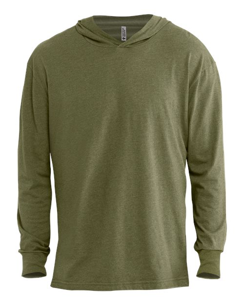 Soft CVC Hooded Long Sleeve T-shirt