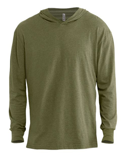 Soft CVC Hooded Long Sleeve T-shirt