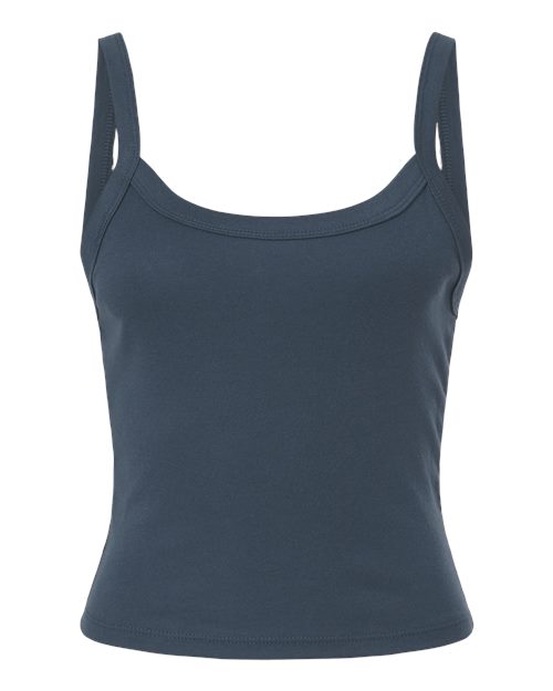 Ladies Micro Rib Spaghetti Strap Tank