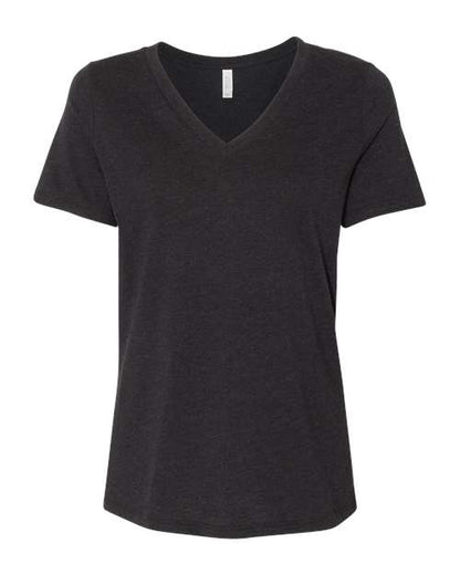 Ladies Heathered Soft Jersey Relaxed V-Neck T-shirt