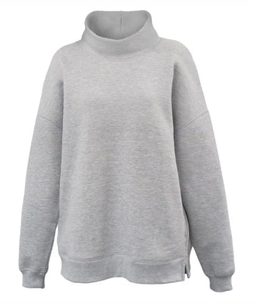 Ladies Oversized Mockneck Sweatshirt