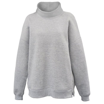 Ladies Oversized Mockneck Sweatshirt