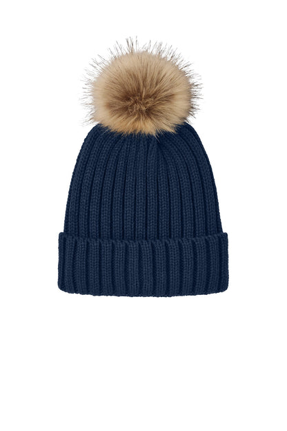 Faux Fur Pom Beanie