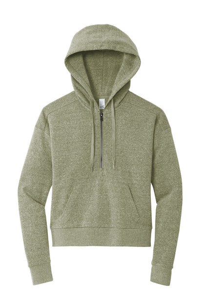 Ladie Perfect Tri-Blend Fleece Lightweight 1/2 Zip Pullover