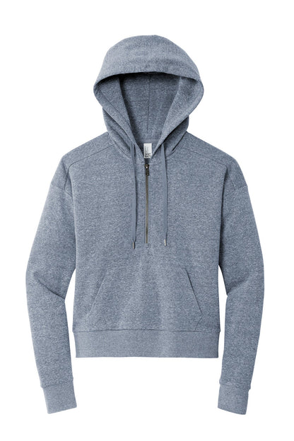 Ladie Perfect Tri-Blend Fleece Lightweight 1/2 Zip Pullover