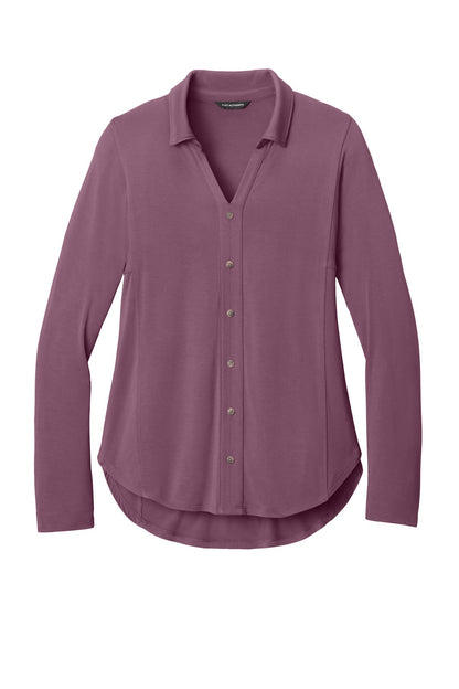 Ladies Luxe Knit Button Tunic