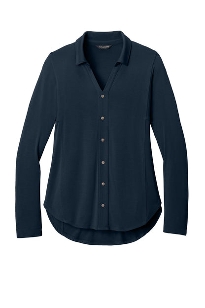 Ladies Luxe Knit Button Tunic