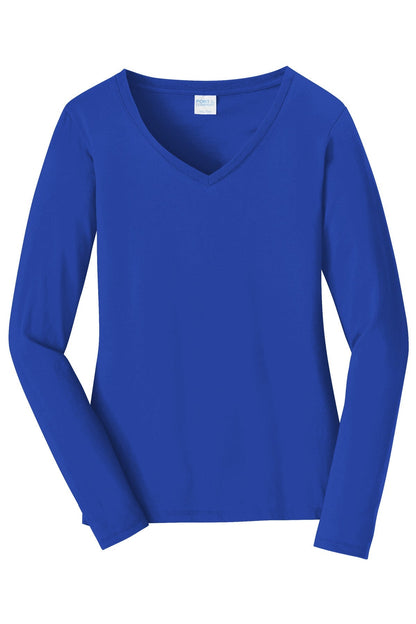 Ladies Fan Favorite V-Neck Long Sleeve T