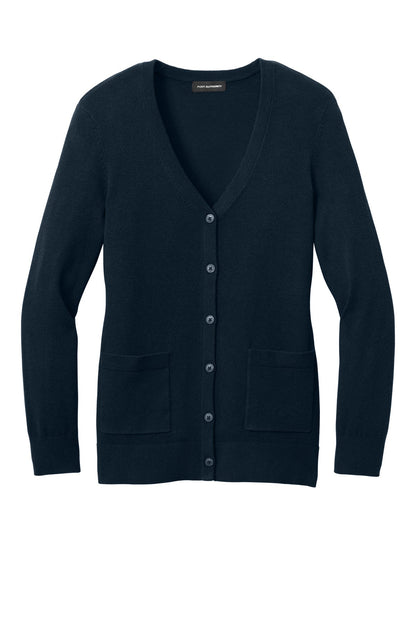 Ladies Easy Care Button-Up Cardigan Sweater