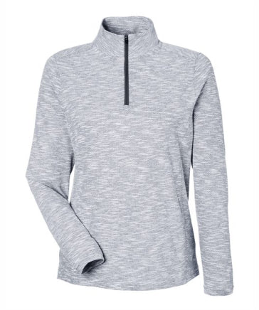 Ladies Eclipse Jacquard Textured 1/4 Zip