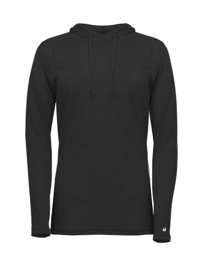 Ladies Triblend Hooded Long Sleeve T
